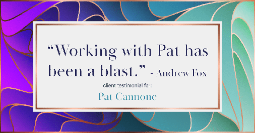 Testimonial for mortgage professional Pat Cannone in Northbrook, IL: Working with Pat has been a blast.