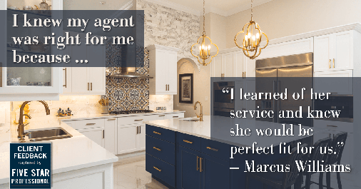 Testimonial for real estate agent Mary Beirne with Dream Town Realty in Chicago, IL: Right Agent: "I learned of her service and knew she would be perfect fit for us." — Marcus Williams