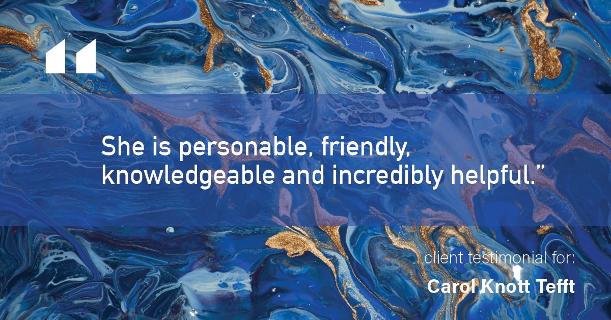 Testimonial for real estate agent Carol Knott Tefft with RE/MAX Integrity in Tomball, TX: "She is personable, friendly, knowledgeable and incredibly helpful."