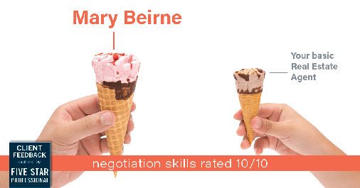 Testimonial for real estate agent Mary Beirne with Dream Town Realty in Chicago, IL: Happiness Meters: Ice Cream (negotiation skills)
