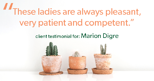 Testimonial for real estate agent Marion Digre with RE/MAX in River Forest, IL: "These ladies are always pleasant, very patient and competent."