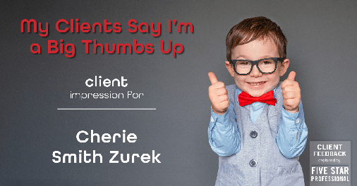 Testimonial for real estate agent Cherie Smith Zurek with RE/MAX in Lake Zurich, IL: Emoji Impression: Thumbs up v.3
