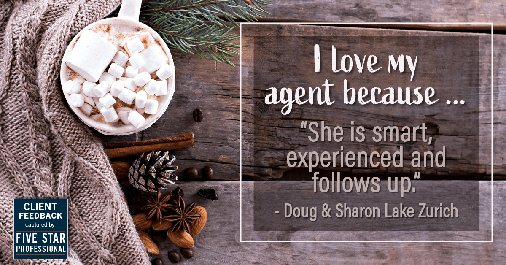 Testimonial for real estate agent Cherie Smith Zurek with RE/MAX in Lake Zurich, IL: Love My Agent: smart, experienced, follows up