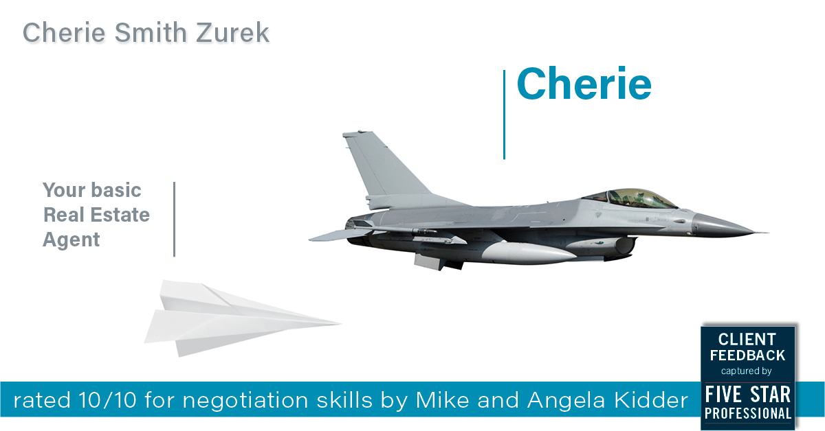 Testimonial for real estate agent Cherie Smith Zurek with RE/MAX in Lake Zurich, IL: Happiness Meters: Planes (negotiation skills)