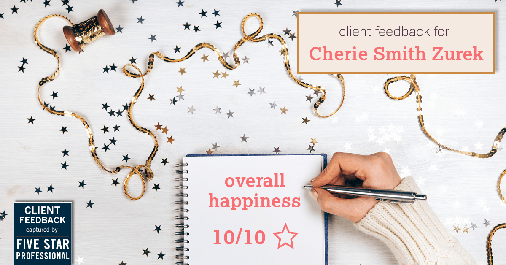 Testimonial for real estate agent Cherie Smith Zurek with RE/MAX in Lake Zurich, IL: Happiness Meters: stars (overall happiness)