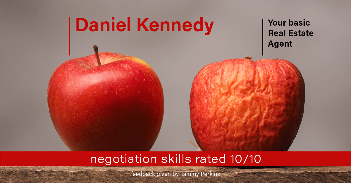 Testimonial for real estate agent Daniel Kennedy with Coldwell Banker Bain Seattle Lake Union in Seattle, WA: Happiness Meters: Apples (negotiation skills - Tammy Perkins)