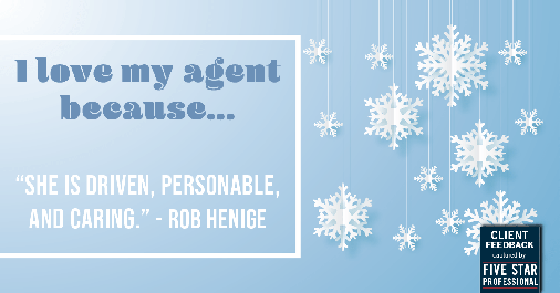 Testimonial for real estate agent Jan Konetchy in Waxhaw, NC: Love My Agent: "She is driven, personable, and caring." - Rob Henige