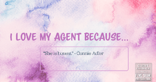 Testimonial for real estate agent Cynthia Ruggiero (Cindy Field) in , : Love My Agent: "She is honest." - Connie Adler
