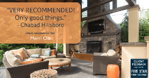 Testimonial for real estate agent The Ott Group with MORE Realty in Tigard, OR: "VERY RECOMMENDED! Only good things." - Chabad Hillsboro