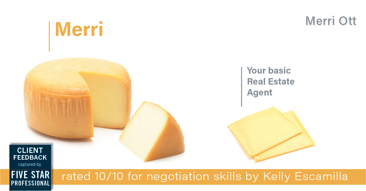 Testimonial for real estate agent The Ott Group with MORE Realty in Tigard, OR: Happiness Meter: Cheese