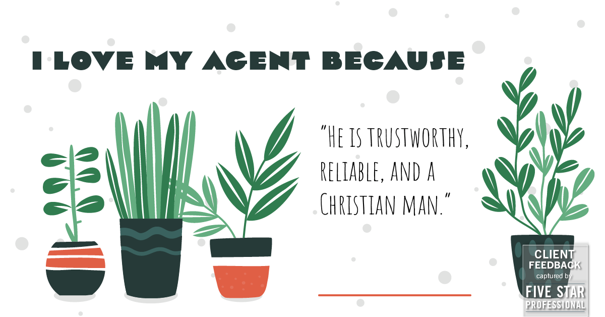 Testimonial for real estate agent Paul Bush with Keller Williams Realty in Plano, TX: Love My Agent: "He is trustworthy, reliable, and a Christian man."