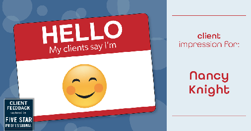 Testimonial for real estate agent Nancy and Jessica Knight in Georgetown, TX: Emoji Impression: Blush
