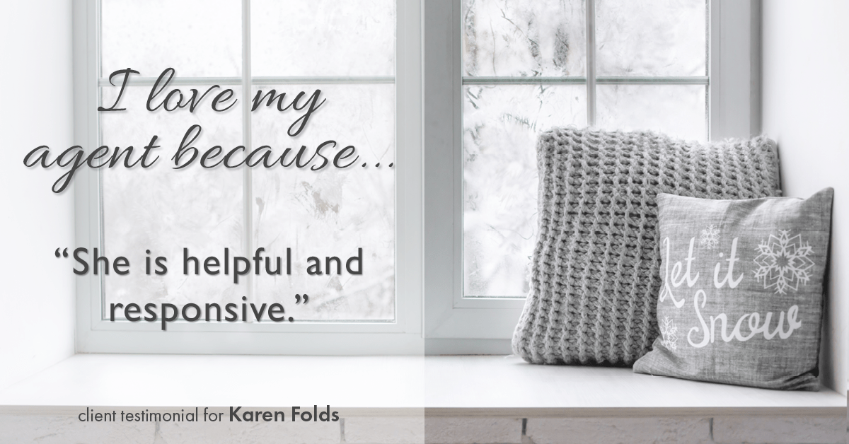 Testimonial for real estate agent Karen Folds with Sam Folds Realtors in Jacksonville, FL: Love My Agent: "She is helpful and responsive."