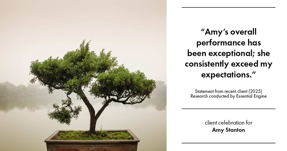 Testimonial for insurance professional Amy Stanton with Stanton Insurance in , : "Amy's overall performance has been exceptional; she consistently exceed my expectations."