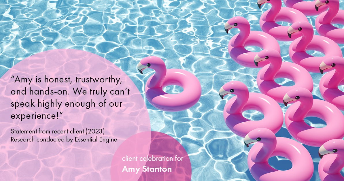 Testimonial for insurance professional Amy Stanton with Stanton Insurance in , : "Amy is honest, trustworthy, and hands-on. We truly can't speak highly enough of our experience!"