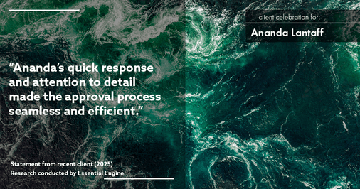 Testimonial for mortgage professional Ananda Lantaff with Mutual Security Mortgage in Boulder, CO: "Ananda's quick response and attention to detail made the approval process seamless and efficient."