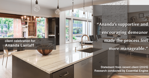 Testimonial for mortgage professional Ananda Lantaff with Mutual Security Mortgage in Boulder, CO: "Ananda's supportive and encouraging demeanor made the process feel more manageable."