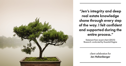 Testimonial for real estate agent Jen Hohenberger with Coldwell Banker Realty in Exton, PA: "Jen's integrity and deep real estate knowledge shone through every step of the way. I felt confident and supported during the entire process."