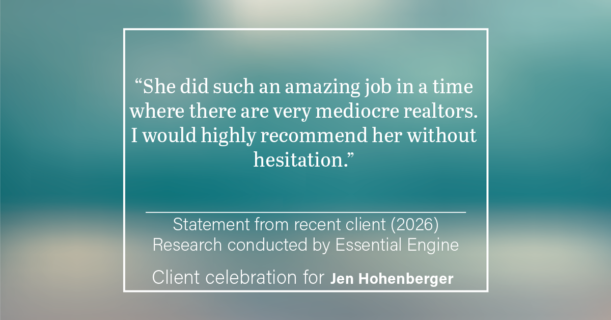 Testimonial for real estate agent Jen Hohenberger with Coldwell Banker Realty in Exton, PA: "She did such an amazing job in a time where there are very mediocre realtors. I would highly recommend her without hesitation."