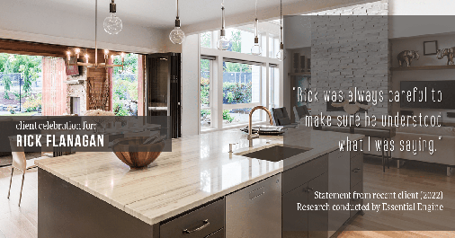 Testimonial for real estate agent Rick Flanagan with Red Chair Realty Advisors, LLC in Denver, CO: "Rick was always careful to make sure he understood what I was saying."
