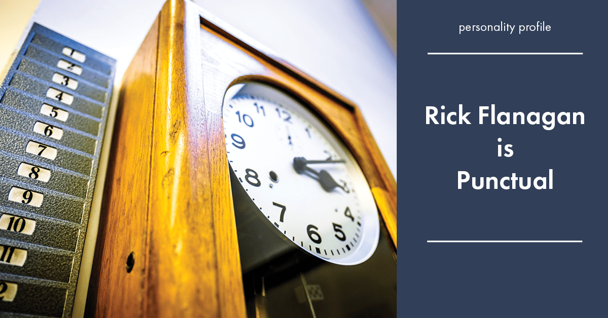 Testimonial for real estate agent Rick Flanagan with Red Chair Realty Advisors, LLC in Denver, CO: My Agent is Punctual v.2