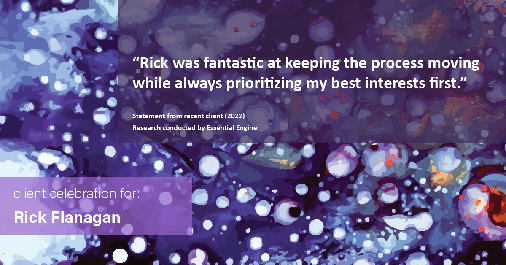 Testimonial for real estate agent Rick Flanagan with Red Chair Realty Advisors, LLC in Denver, CO: "Rick was fantastic at keeping the process moving while always prioritizing my best interests first."