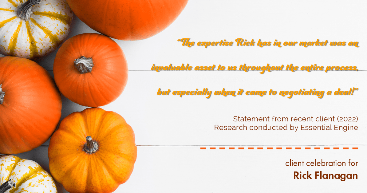 Testimonial for real estate agent Rick Flanagan with Red Chair Realty Advisors, LLC in Denver, CO: "The expertise Rick has in our market was an invaluable asset to us throughout the entire process, but especially when it came to negotiating a deal!"