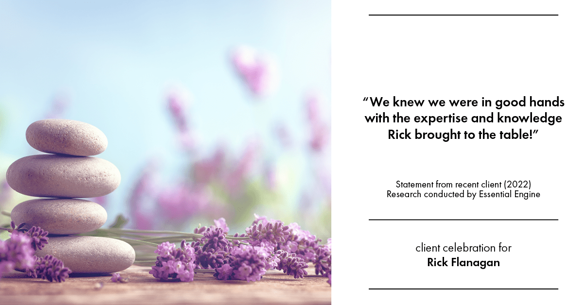 Testimonial for real estate agent Rick Flanagan with Red Chair Realty Advisors, LLC in Denver, CO: "We knew we were in good hands with the expertise and knowledge Rick brought to the table!"