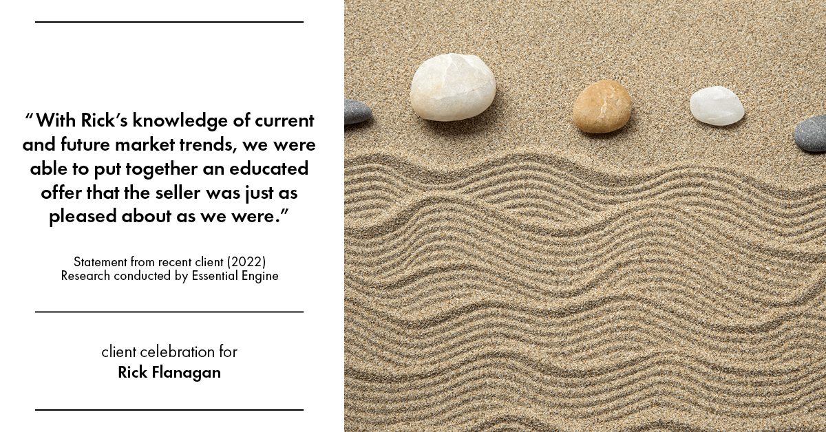 Testimonial for real estate agent Rick Flanagan with Red Chair Realty Advisors, LLC in Denver, CO: "With Rick's knowledge of current and future market trends, we were able to put together an educated offer that the seller was just as pleased about as we were."