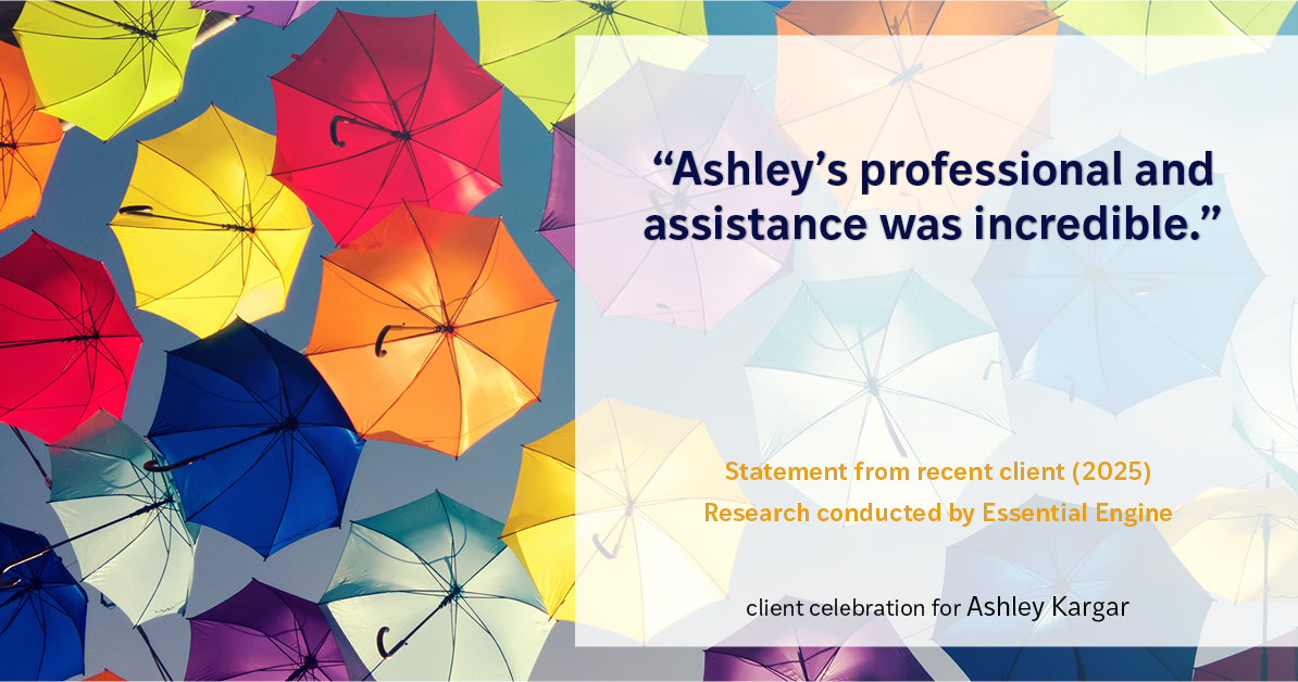 Testimonial for mortgage professional Ashley Kargar with Peoples Bank in , : "Ashley’s professional and assistance was incredible."