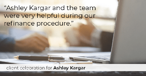 Testimonial for mortgage professional Ashley Kargar with Embrace Home Loans in Fairfax, VA: "Ashley Kargar and the team were very helpful during our refinance procedure."