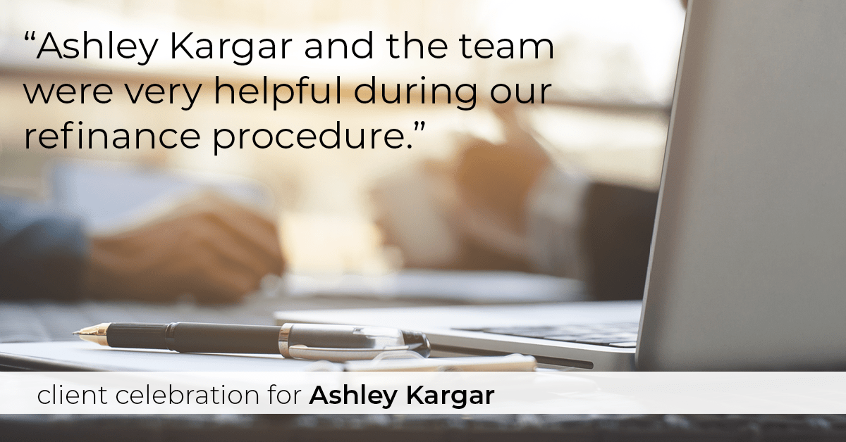 Testimonial for mortgage professional Ashley Kargar with Embrace Home Loans in Fairfax, VA: "Ashley Kargar and the team were very helpful during our refinance procedure."