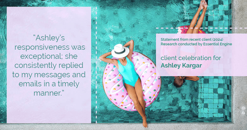 Testimonial for mortgage professional Ashley Kargar with Peoples Bank in , : "Ashley's responsiveness was exceptional; she consistently replied to my messages and emails in a timely manner."