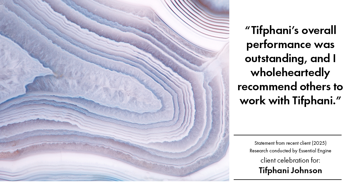 Testimonial for real estate agent Tifphani Johnson with Keller Williams Realty Devon-Wayne in , : "Tifphani's overall performance was outstanding, and I wholeheartedly recommend others to work with Tifphani."