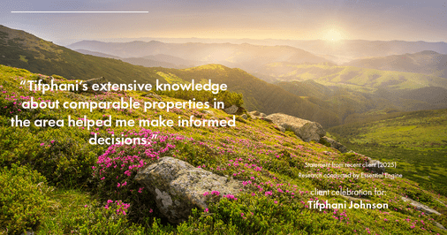 Testimonial for real estate agent Tifphani Johnson with Keller Williams Realty Devon-Wayne in , : "Tifphani's extensive knowledge about comparable properties in the area helped me make informed decisions."