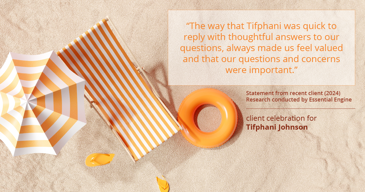 Testimonial for real estate agent Tifphani Johnson with Keller Williams Realty Devon-Wayne in , : "The way that Tifphani was quick to reply with thoughtful answers to our questions, always made us feel valued and that our questions and concerns were important."