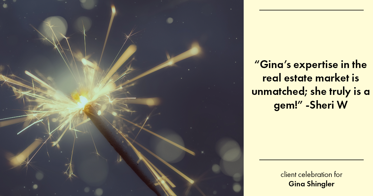 Testimonial for real estate agent Gina Shingler with Oregon & Washington Digs in Happy Valley, OR: "Gina's expertise in the real estate market is unmatched; she truly is a gem!"