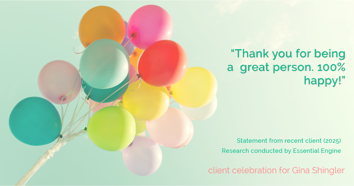 Testimonial for real estate agent Gina Shingler with Oregon & Washington Digs in Happy Valley, OR: Thank you for being a  great person. 100% happy!