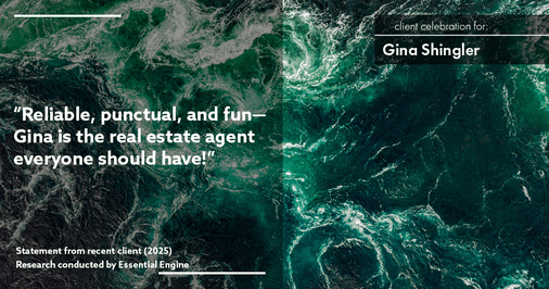 Testimonial for real estate agent Gina Shingler with Oregon & Washington Digs in Happy Valley, OR: "Reliable, punctual, and fun—Gina is the real estate agent everyone should have!"
