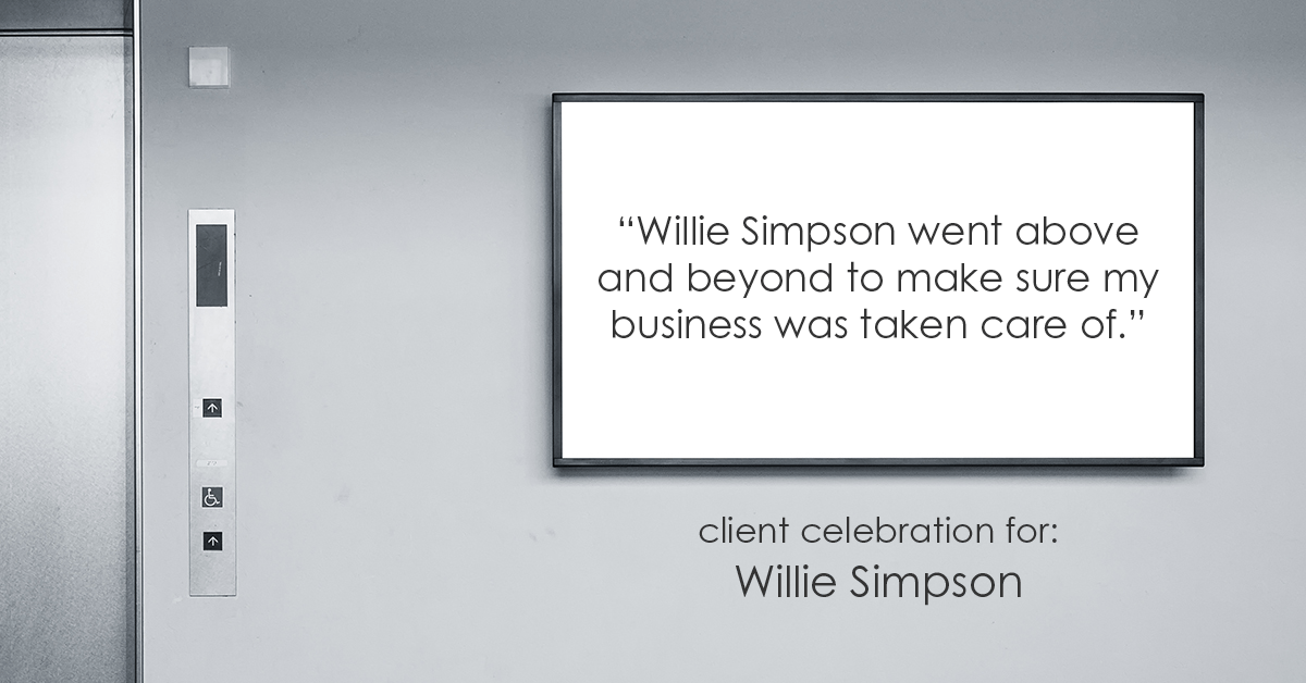 Testimonial for real estate agent Willie Simpson with RE/MAX in Waukegan, IL: "Willie Simpson went above and beyond to make sure my business was taken care of."