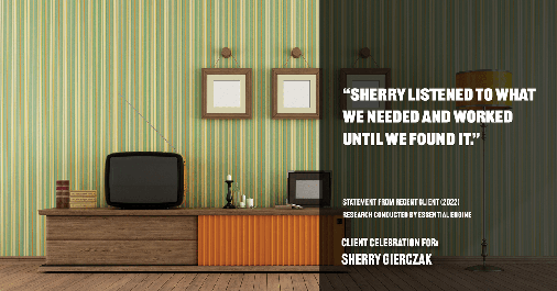 Testimonial for real estate agent Sherry Gierczak with Lannon Stone Realty in Hales Corners, WI: "Sherry listened to what we needed and worked until we found it."
