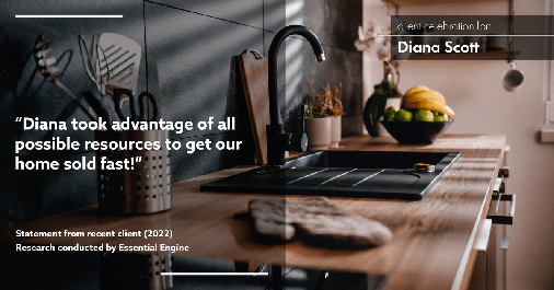 Testimonial for real estate agent Diana Scott in San Antonio, TX: "Diana took advantage of all possible resources to get our home sold fast!"