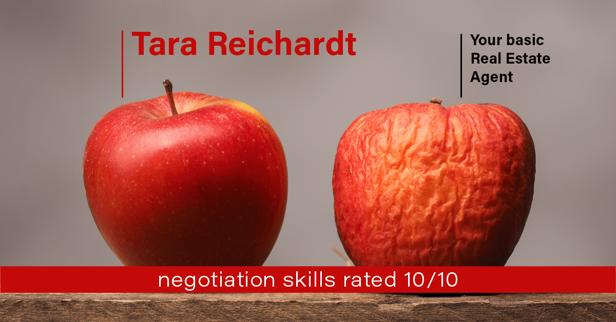 Testimonial for real estate agent Tara Reichardt with Abbitt Realty Co. LLC in Hampton, VA: Happiness Meters: Apples 10/10 (negotiation skills)
