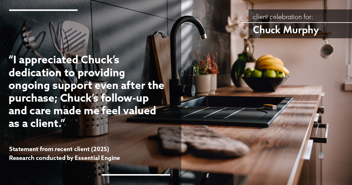 Testimonial for mortgage professional Chuck Murphy with Caltex Funding LP in Bedford, TX: "I appreciated Chuck's dedication to providing ongoing support even after the purchase; Chuck's follow-up and care made me feel valued as a client."