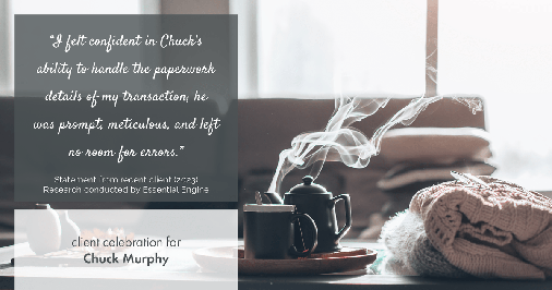 Testimonial for mortgage professional Chuck Murphy with Caltex Funding LP in Bedford, TX: "I felt confident in Chuck's ability to handle the paperwork details of my transaction; he was prompt, meticulous, and left no room for errors."