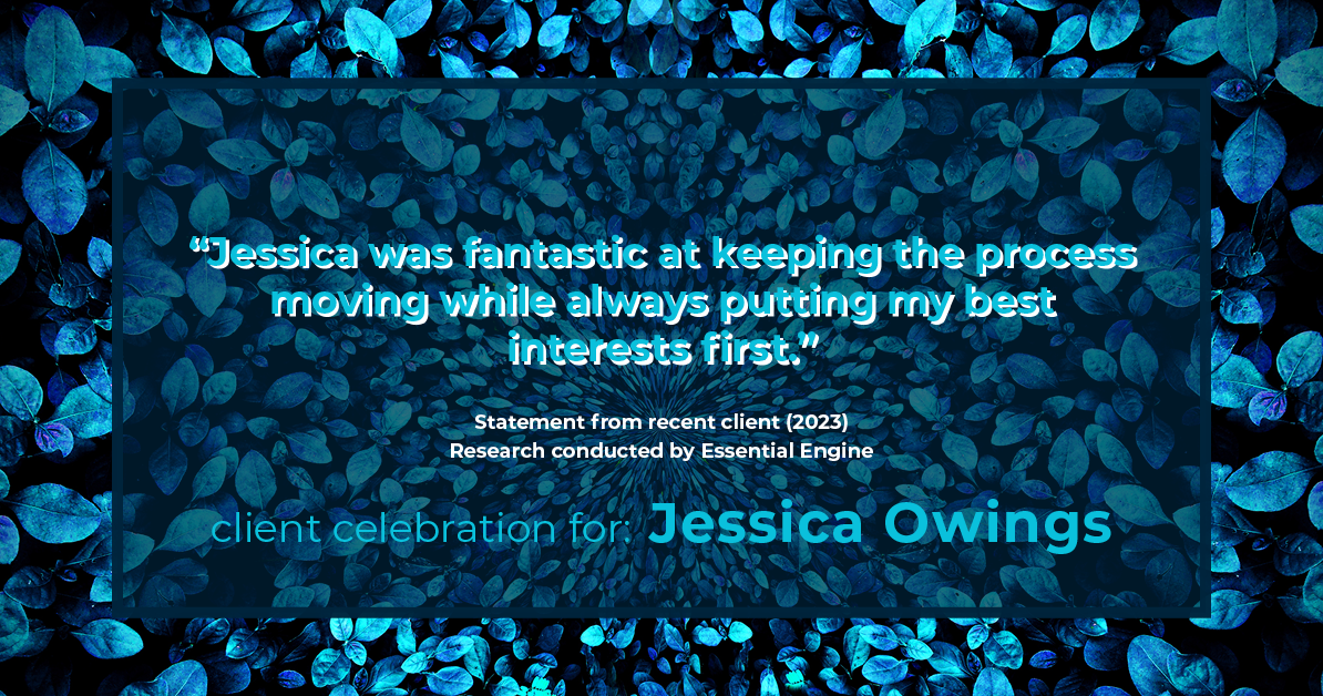 Testimonial for professional Jessica Owings in Denver, CO: "Jessica was fantastic at keeping the process moving while always putting my best interests first."