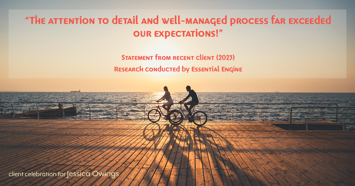 Testimonial for professional Jessica Owings with The Mortgage Network in Carbondale, CO: "The attention to detail and well-managed process far exceeded our expectations!"