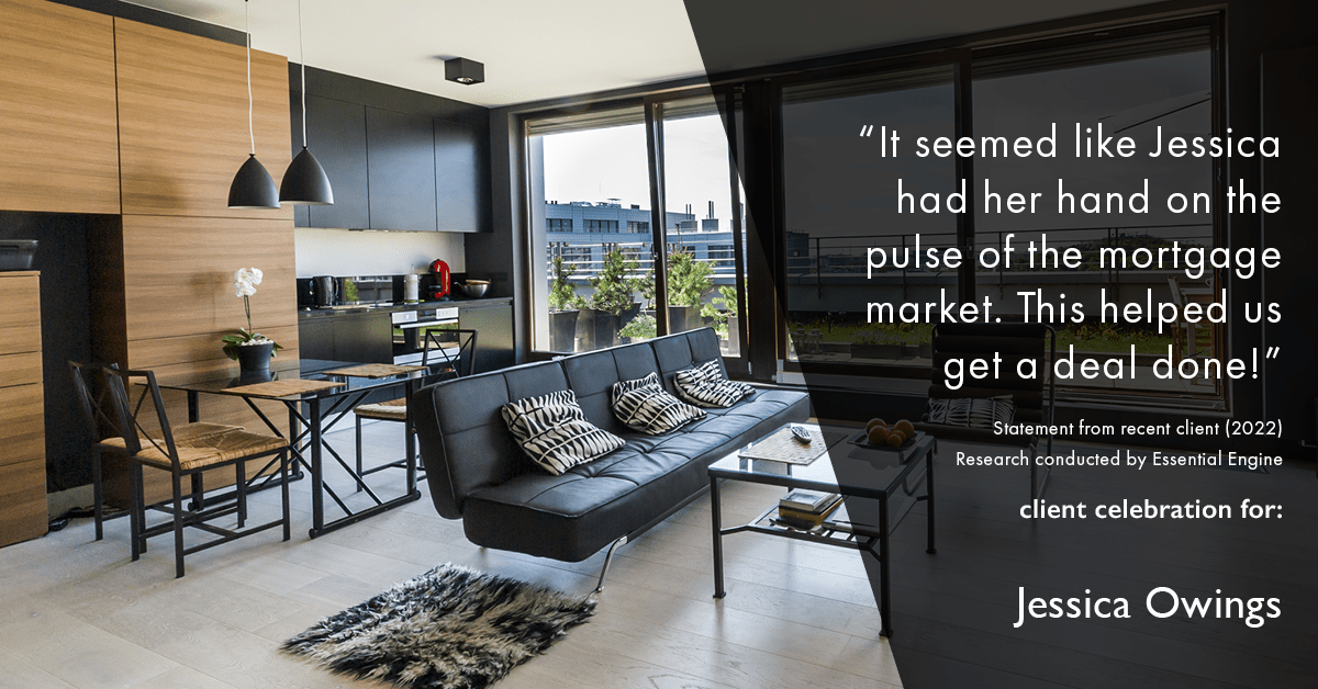 Testimonial for professional Jessica Owings with The Mortgage Network in Carbondale, CO: "It seemed like Jessica had her hand on the pulse of the mortgage market. This helped us get a deal done!"
