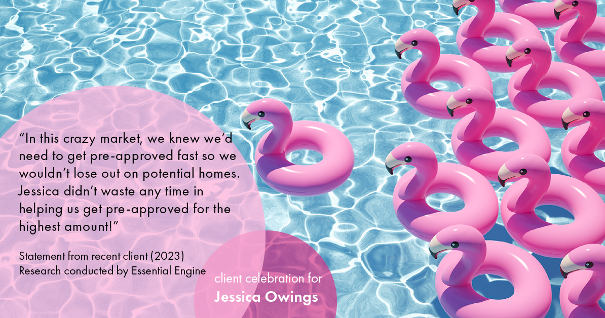Testimonial for professional Jessica Owings with The Mortgage Network in Carbondale, CO: "In this crazy market, we knew we'd need to get pre-approved fast so we wouldn't lose out on potential homes. Jessica didn't waste any time in helping us get pre-approved for the highest amount!"
