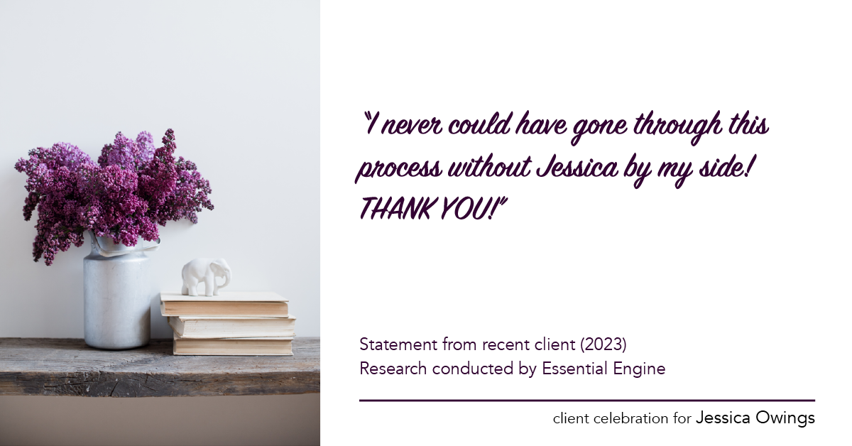 Testimonial for professional Jessica Owings with The Mortgage Network in Carbondale, CO: "I never could have gone through this process without Jessica by my side! THANK YOU!"
